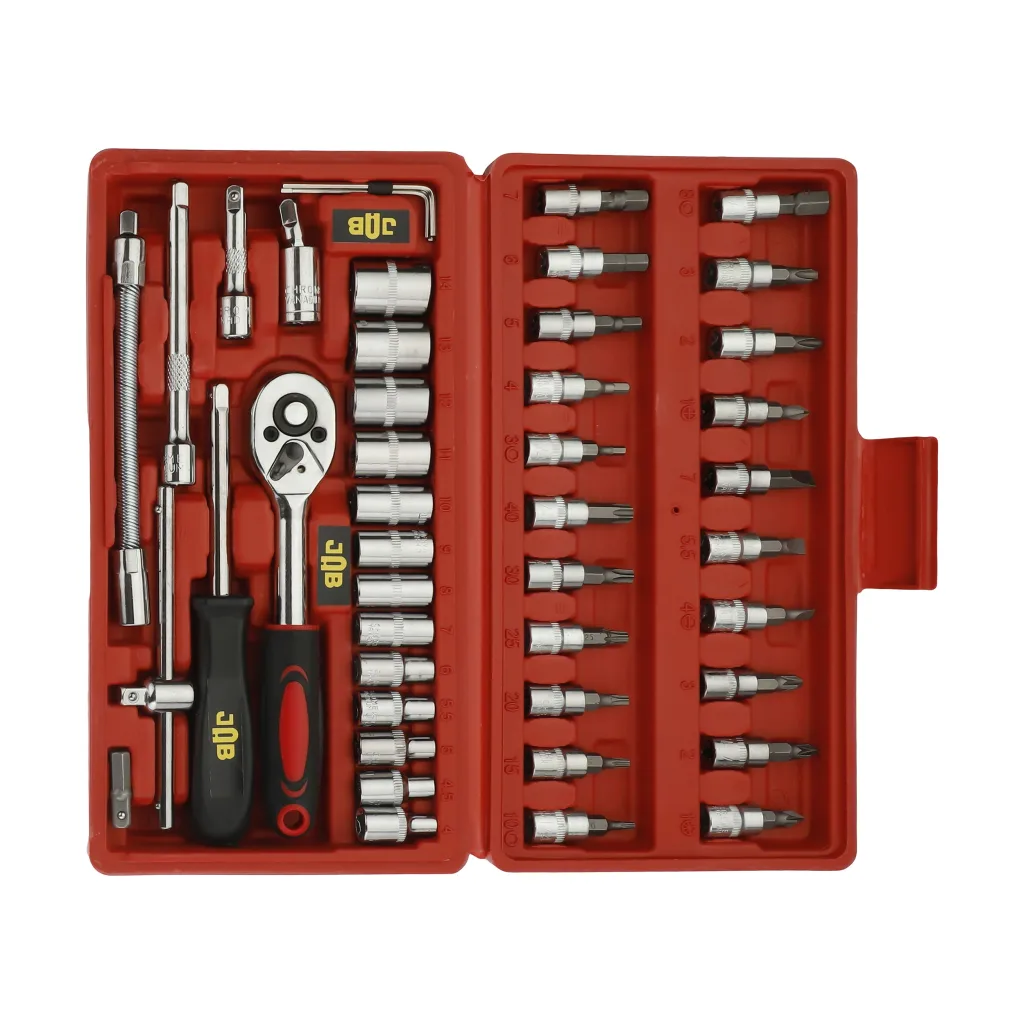 آچار و سری بکس و پیچ گوشتی جاب مدل JB-4600 مجموعه 46 عددی