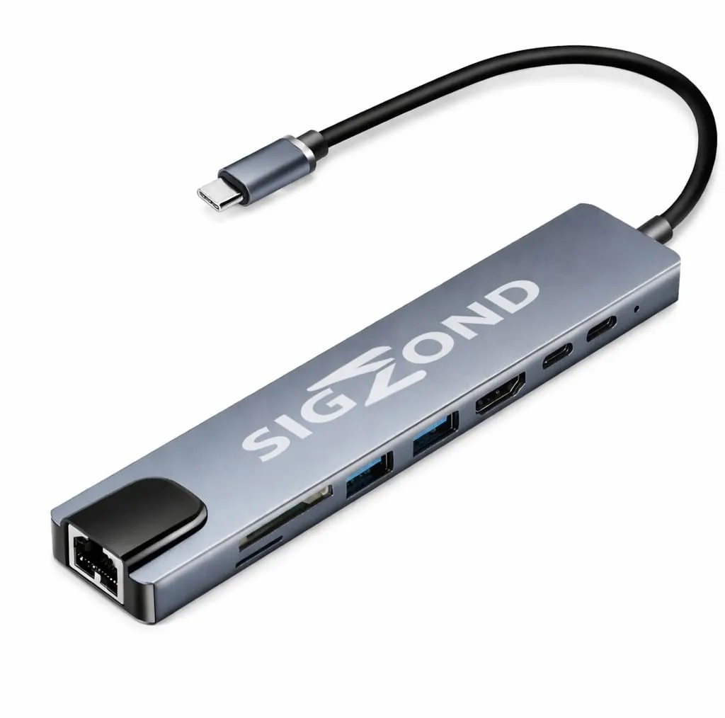 هاب 8 پورت USB-C سیگموند مدل SG-4K-8