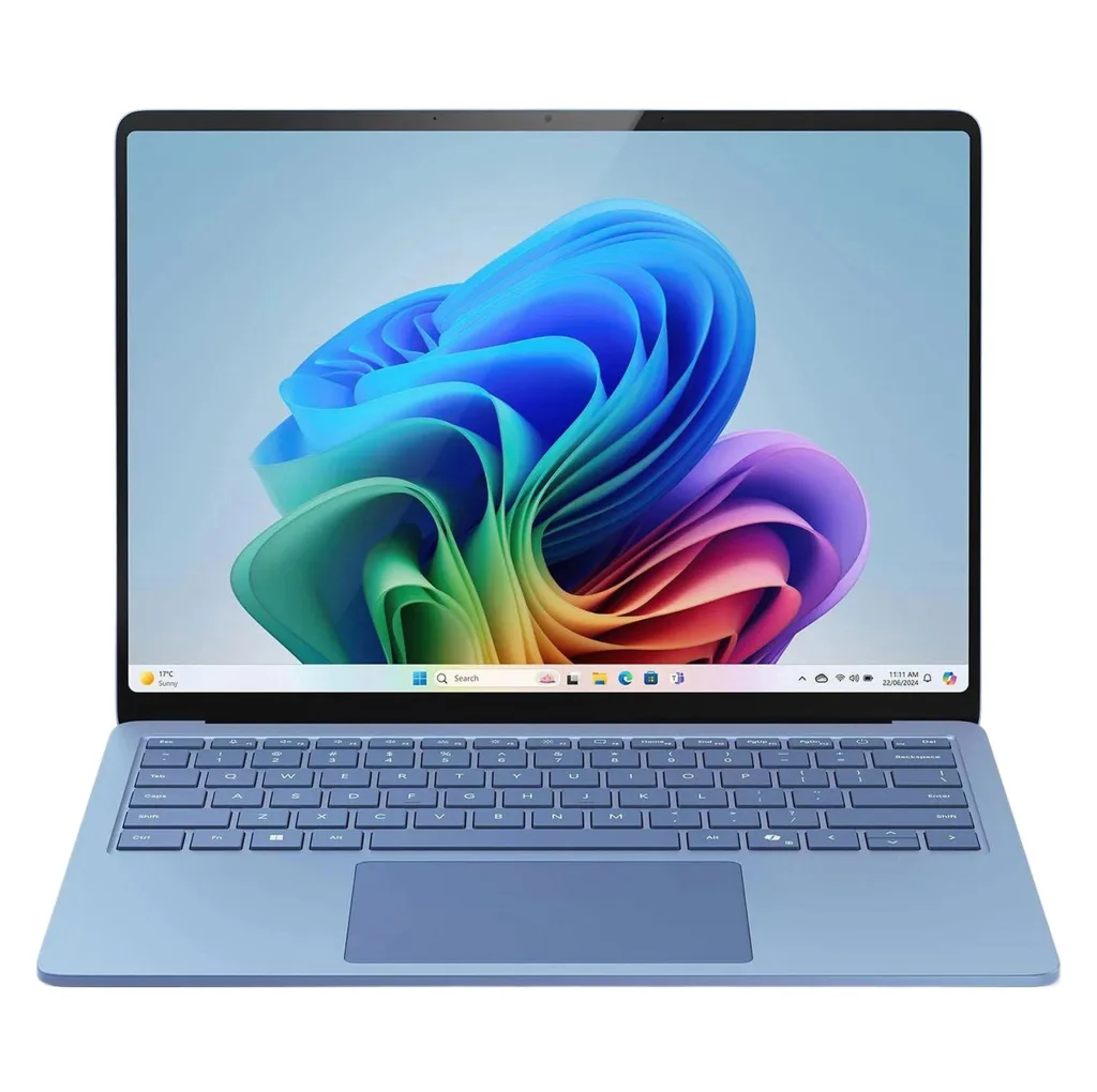 لپ‌تاپ مایکروسافت مدل Surface Laptop 7 Copilot Plus PC با پردازنده Snapdragon X Plus، رم LPDDR5x 16GB، حافظه SSD با ظرفیت 256GB، نمایشگر لمسی 13.8 اینچ PixelSense Flow با نرخ به‌روزرسانی 120Hz، دارای نور پس‌زمینه کیبورد