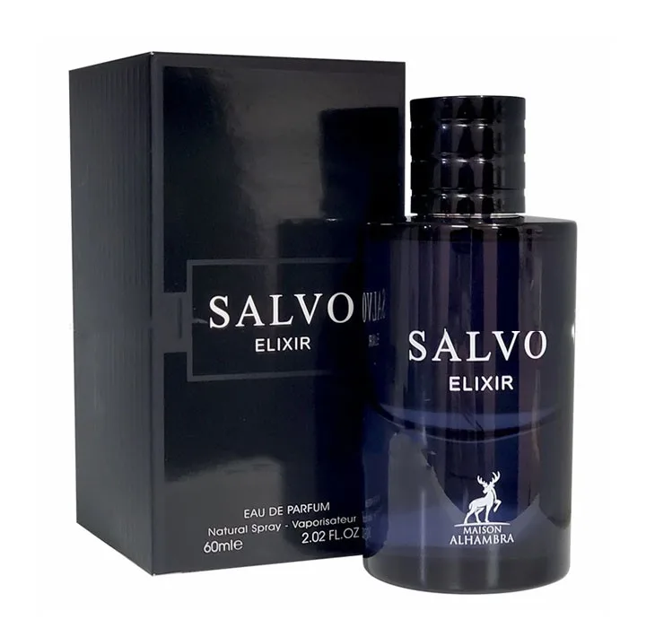 ادو پرفیوم مردانه الحمبرا مدل salvo elixir با رایحه تلخ حجم 60 میلی لیتر