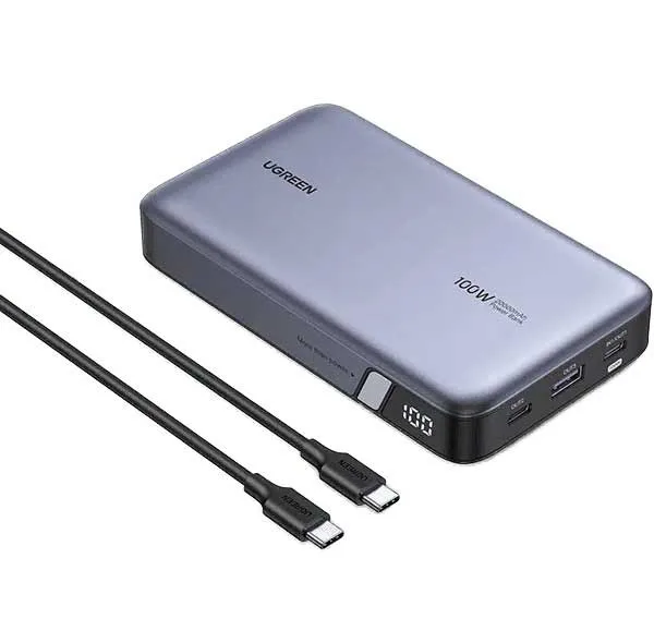 پاوربانک 100 وات یوگرین مدل PB720 -25188  ظرفیت 20000 میلی‌آمپرساعت به همراه کابل usb-C