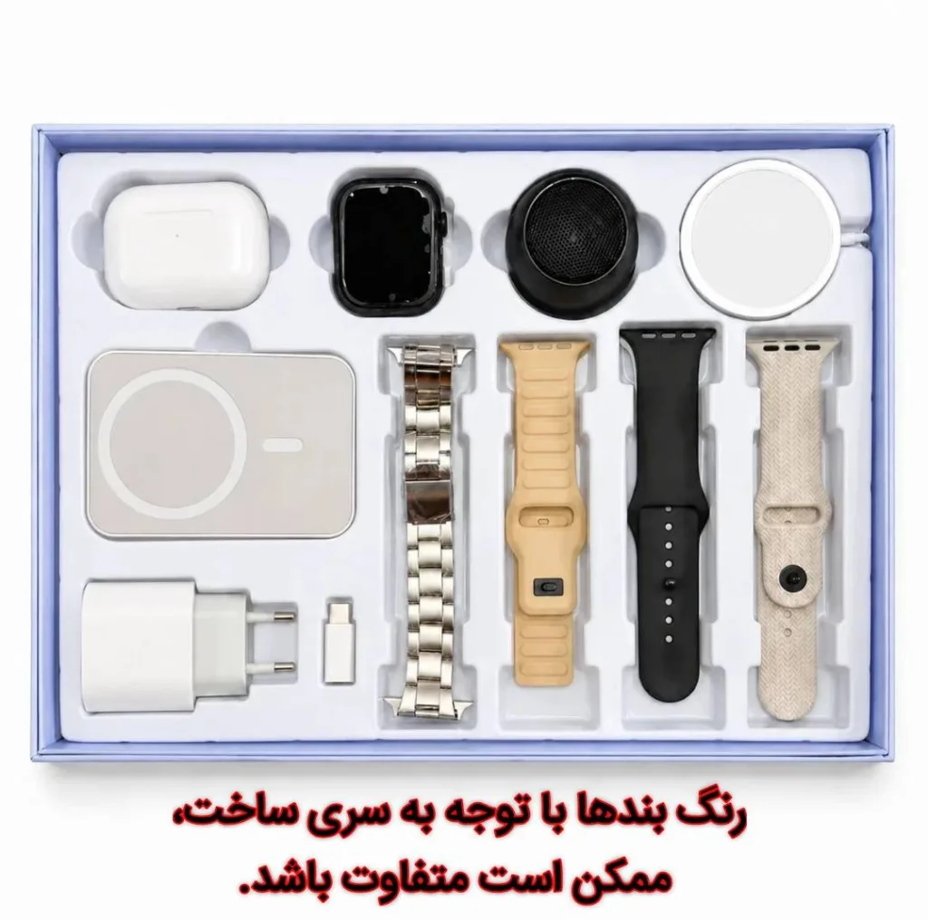 ساعت هوشمند ۴۹ میلی متری اکپو مدل D18 با بند سیلیکونی به همراه هدفون بلوتوثی