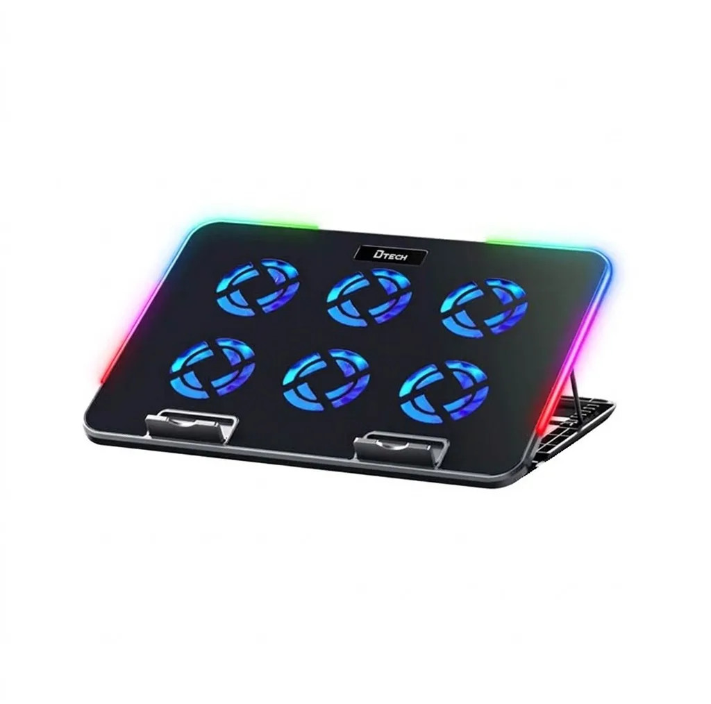 پایه خنک‌کننده لپ‌تاپ دیتک مدل CP-888 دارای 6 فن مناسب برای لپ‌تاپ‌های 12 اینچ و بزرگتر