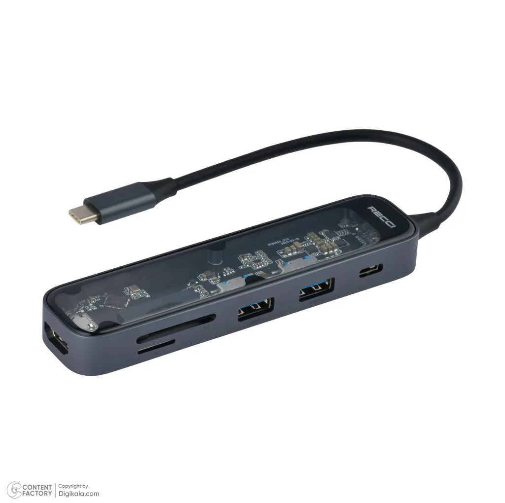 هاب 6 پورت USB-C رسی مدل RH21