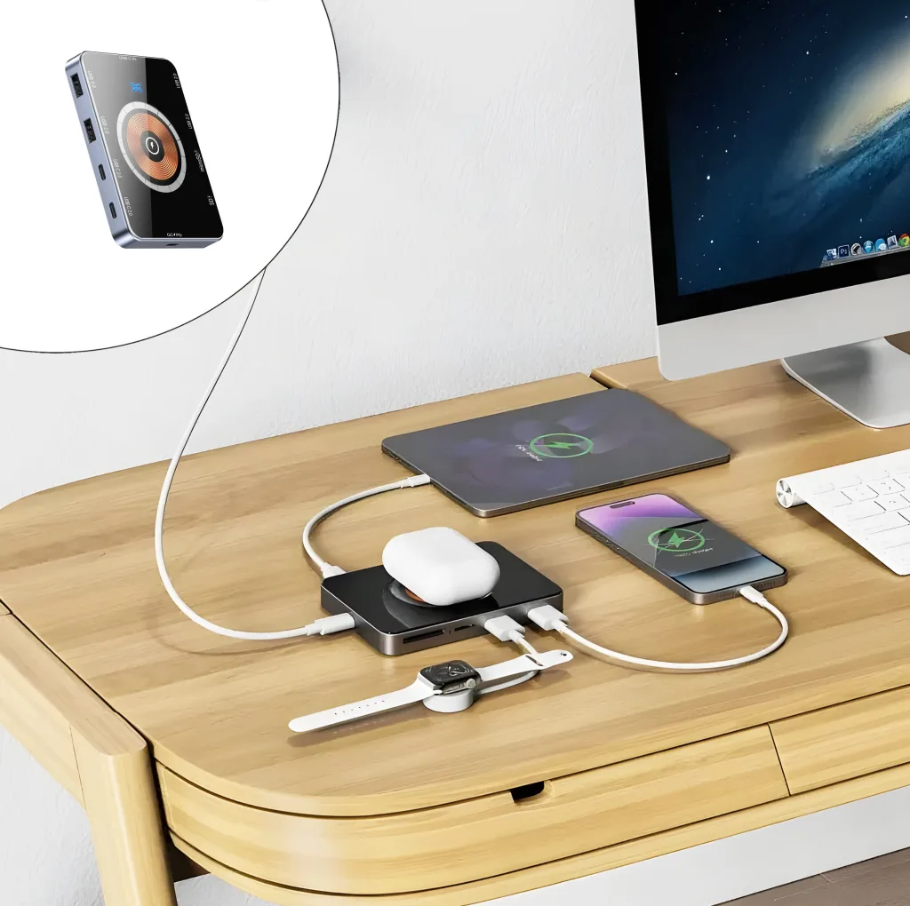 هاب داک استیشن 10پورت مدل multi port wireless charger-10port