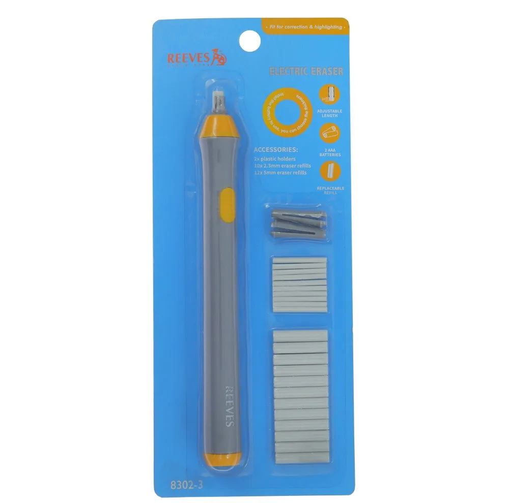 پاک کن برقی ریوز کد 8302-3 به همراه پاک کن یدک بسته 24 عددی