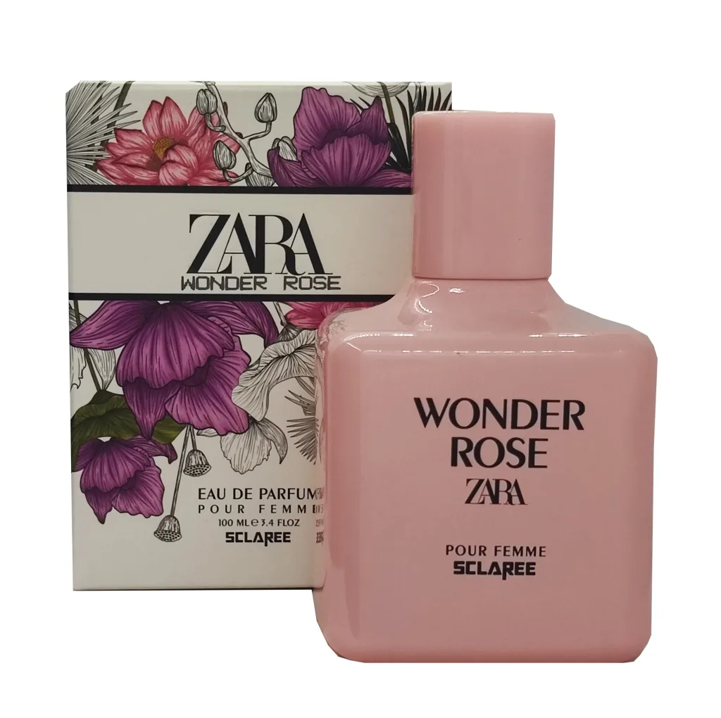 ادوپرفیوم زنانه اسکلاره مدل Wonder Rose zara با رایحه شیرین حجم 100 میلی‌لیتر