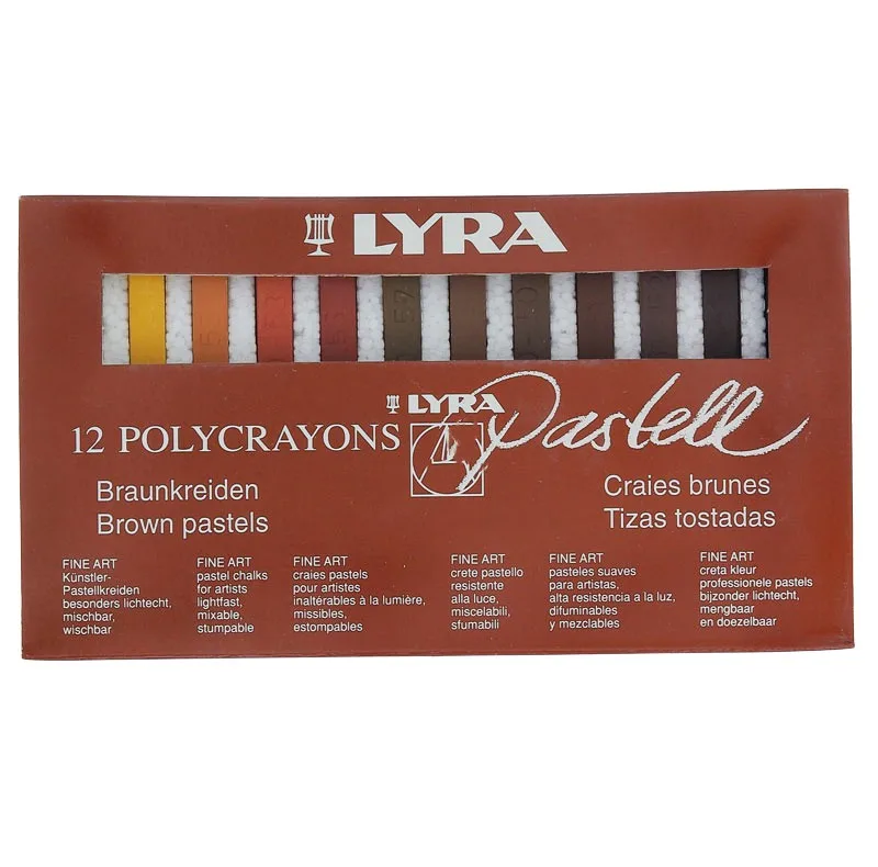پاستل گچی لیرا مدل Polycrayons بسته 12 عددی