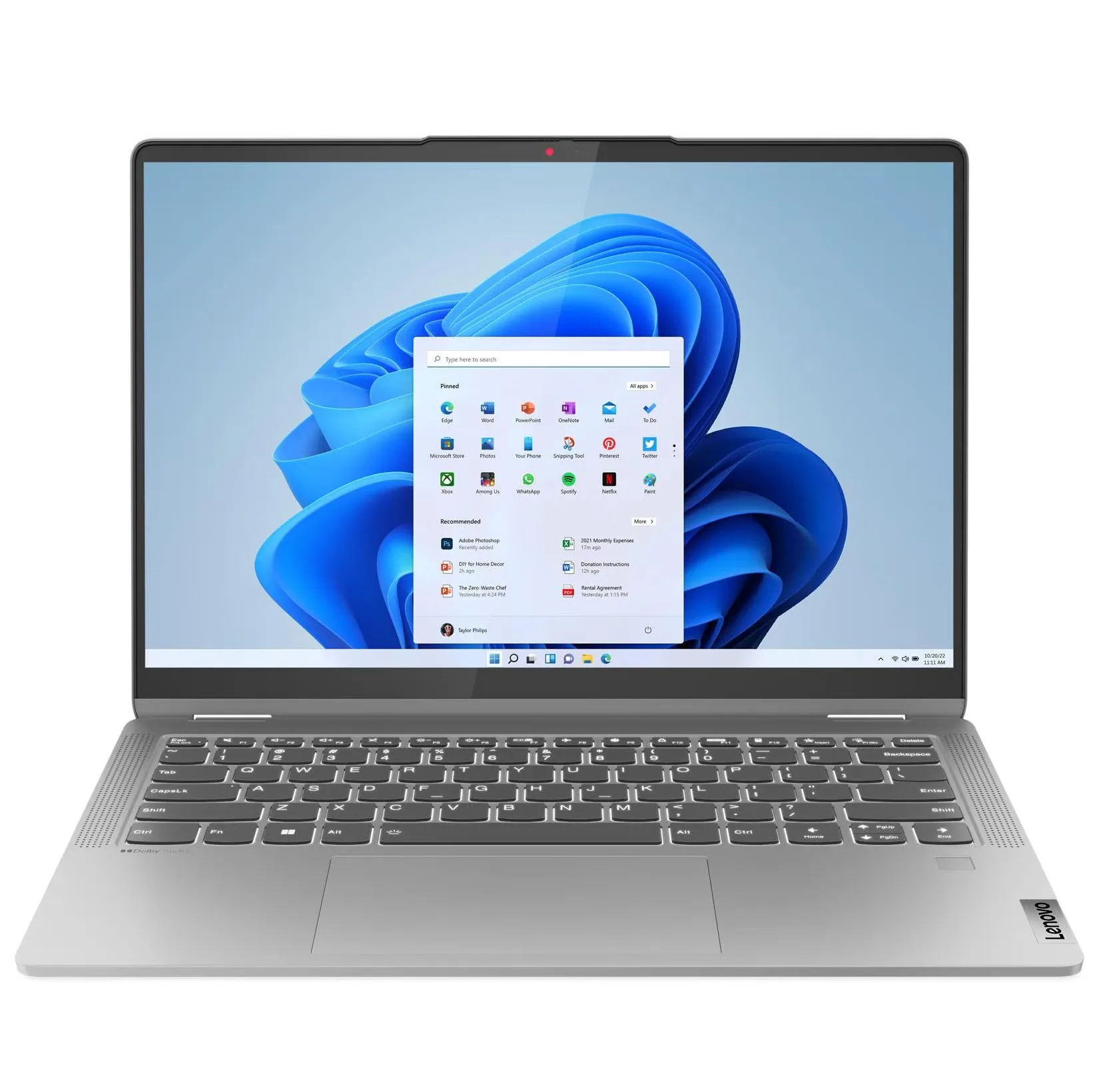 لپ تاپ 14 اینچی لنوو مدل IdeaPad Flex 5 14ABR8-Ryzen 7 7730U-16GB LPDDR4X 4266MHz-1TB SSD-Touch-Backlit-Fingerprint-W - کاستوم شده