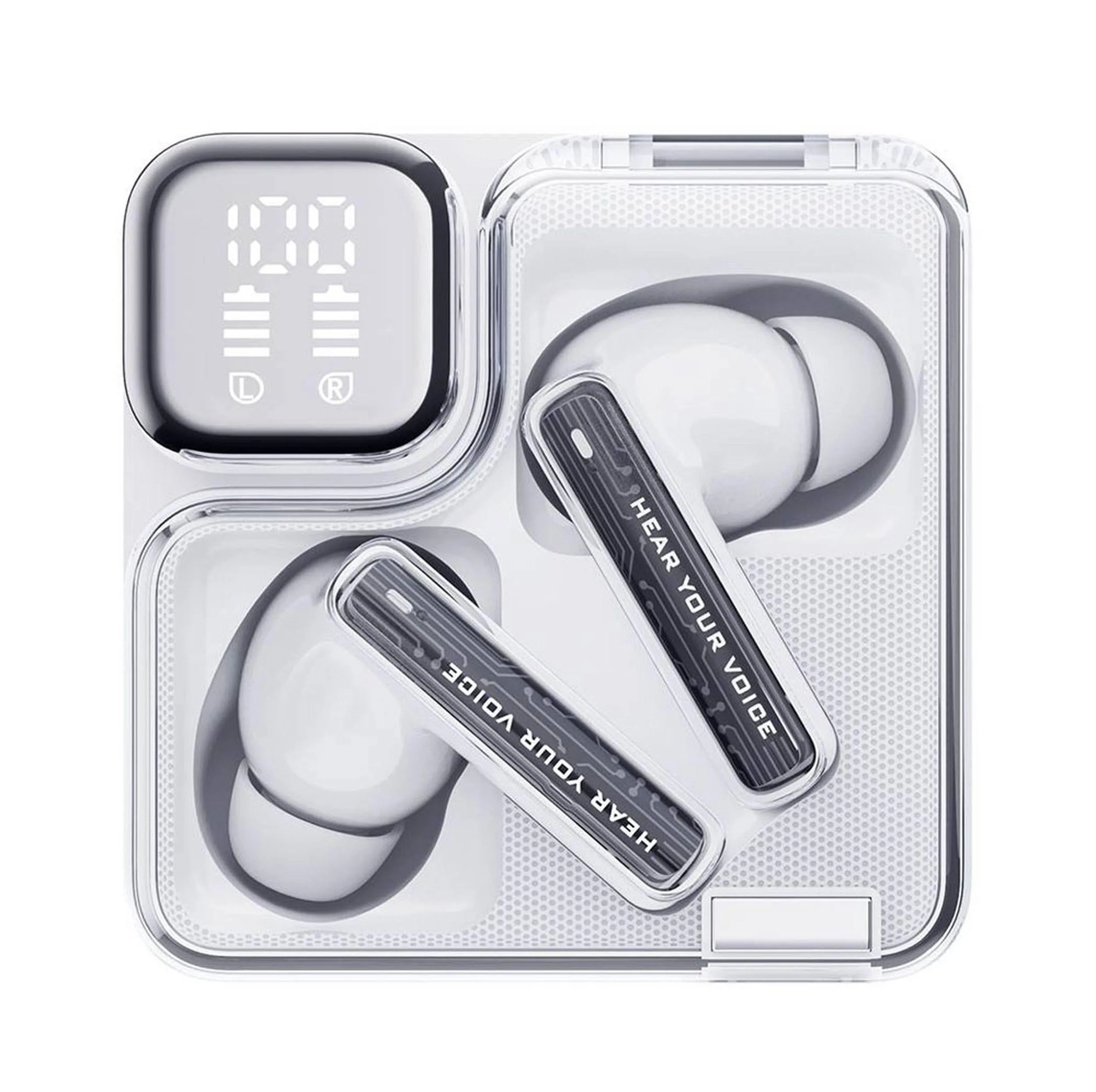 هدفون بلوتوثی کیو سی وای مدل MeloBuds Neo بدون قابلیت نویز کنسلینگ، درگاه شارژ USB Type-C، مقاوم در برابر رطوبت و عرق با استاندارد IPX5
