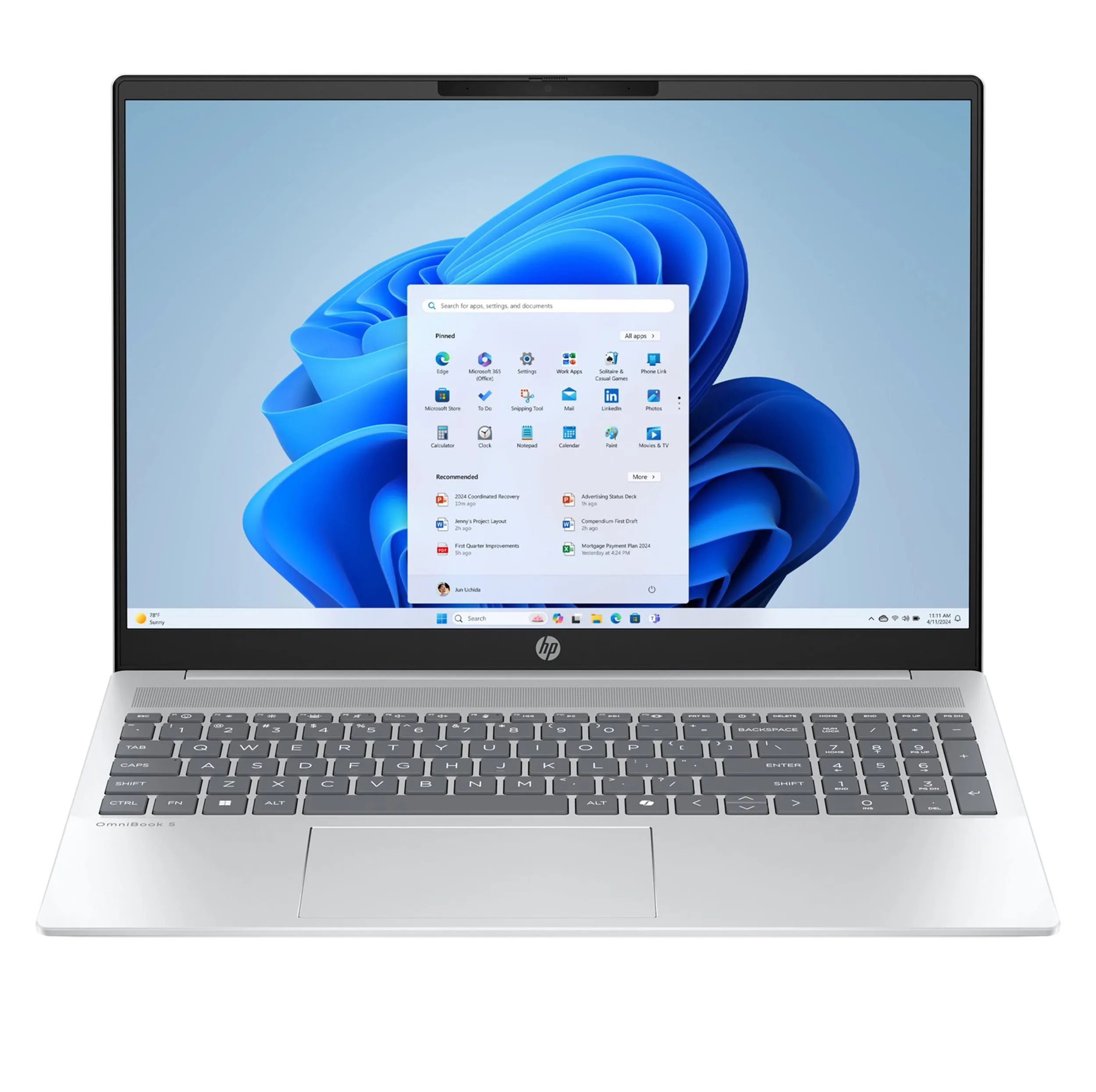 لپ‌تاپ 16 اچ‌ پی مدل OmniBook 5 AI af1055cl16-Ultra 5 225U-16GB LPDDR5X-1TB SSD-Touch-Backlit-W