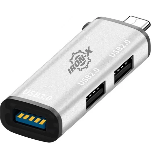 هاب 3 پورت USB 3.0 آیرون ایکس مدل TYPEC HUB300