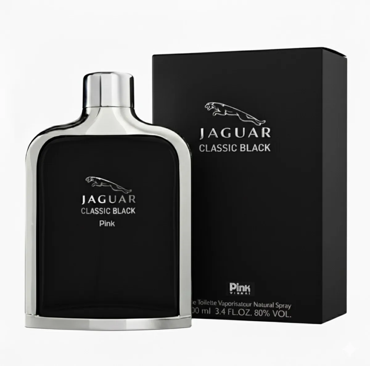 ادو تویلت مردانه پینک ویژوآل مدل Jaguar Classic Black با رایحه خنک حجم 100 میلی لیتر