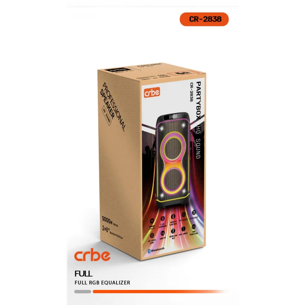 اسپیکر بلوتوثی قابل حمل کربی مدل CR-2838