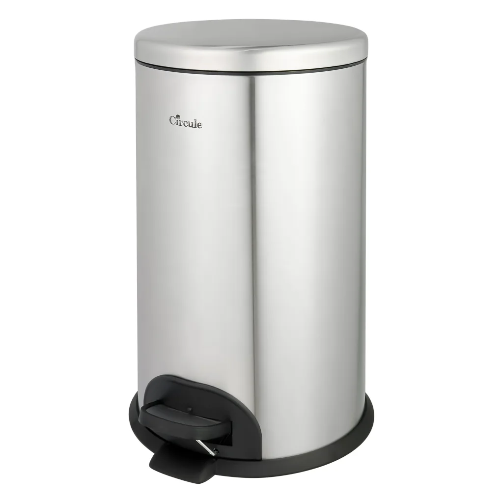 سطل زباله پدالی سرکوله مدل آرام بند Steel P20LS