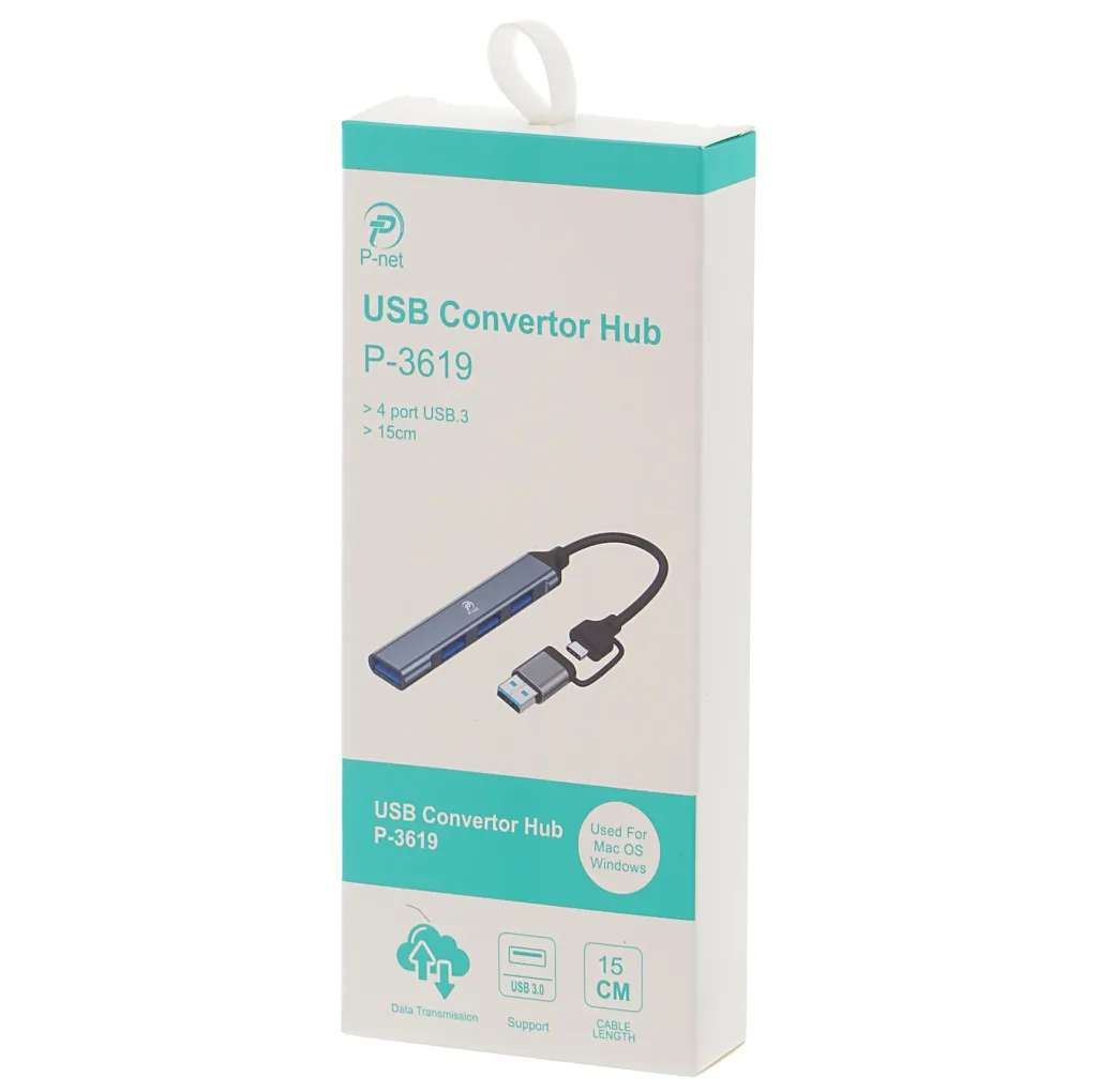 هاب 4 پورت USB3 پی نت مدل 3619