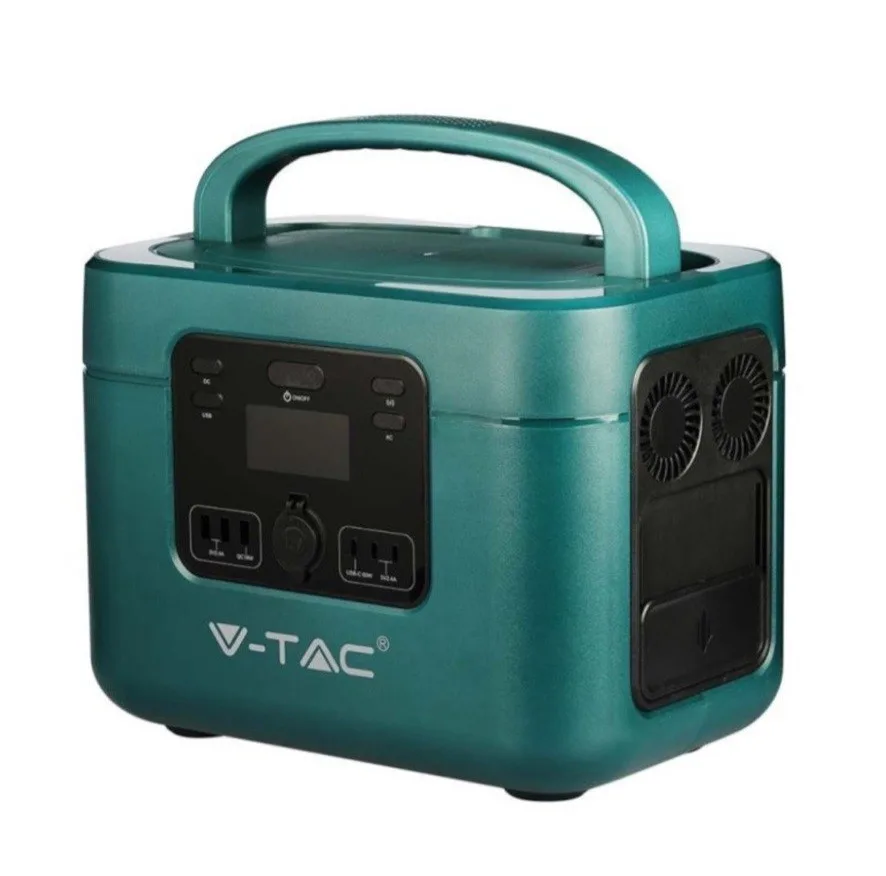 پاور استیشن قابل حمل V-TAC 1000W مدل VT-1001 با ظرفیت باتری ۳۲۸ هزار میلی آمپر ساعت