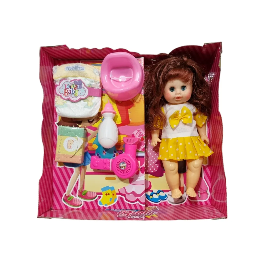 عروسک بی بی مدل APT TOYS کد 99 ارتفاع 38 سانتی متر