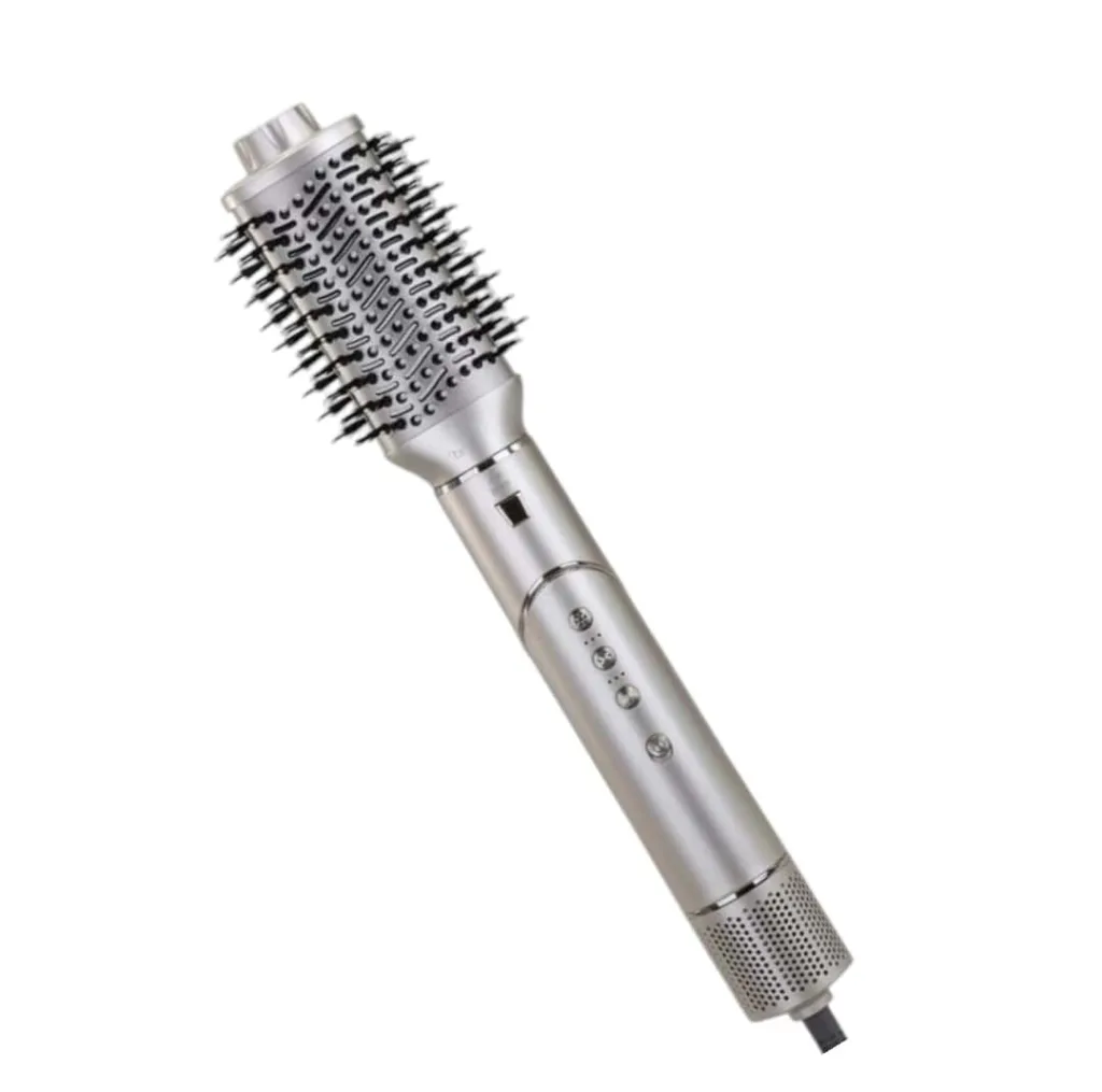 سشوار برس‌دار حالت‌دهنده حرفه‌ای انزو پروفیشینال مدل EN-755 با موتور AC، توان 1500 وات، تنظیمات دما سه حالته، تنظیم سرعت دو سرعته، دارای سری‌های صاف‌کننده، حجم‌دهنده و فرکننده، وزن 700 گرم