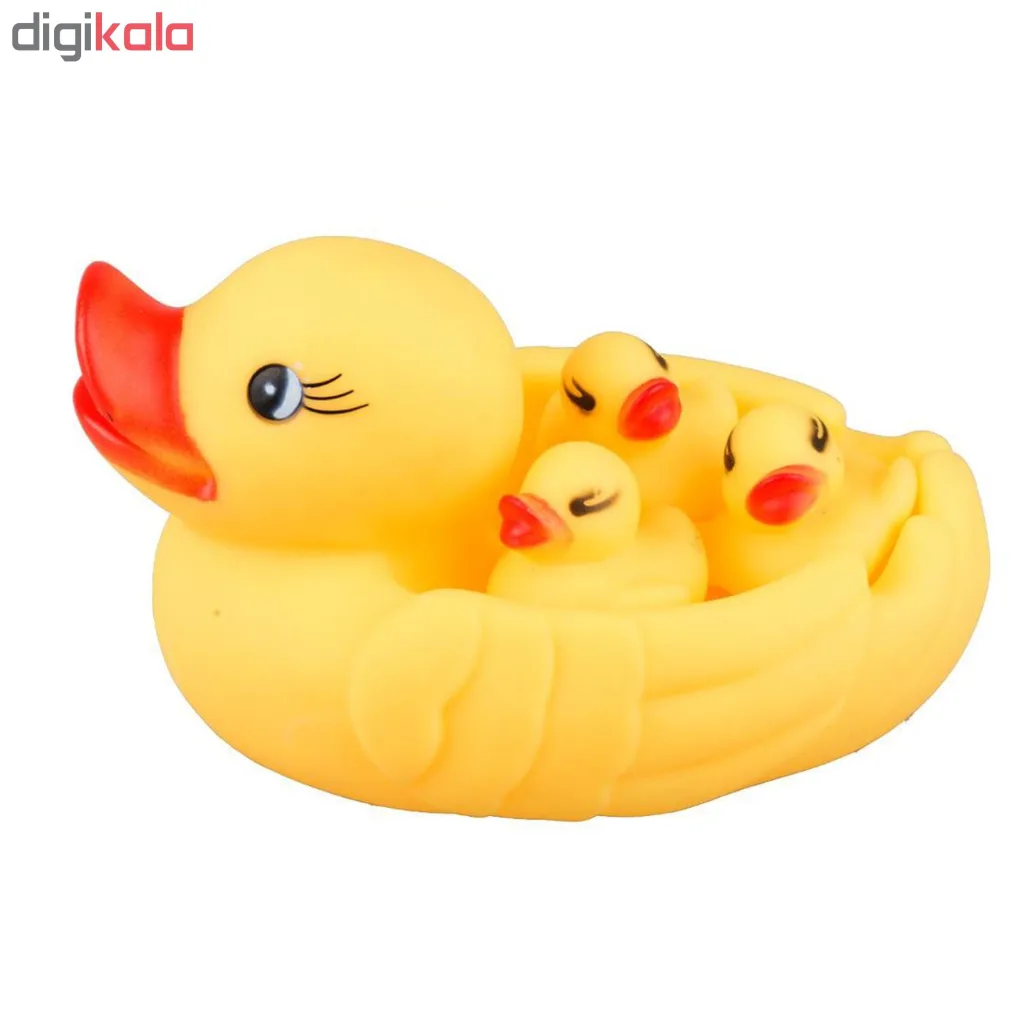عروسک حمام طرح اردک کد 6_2101 مجموعه 4 عددی