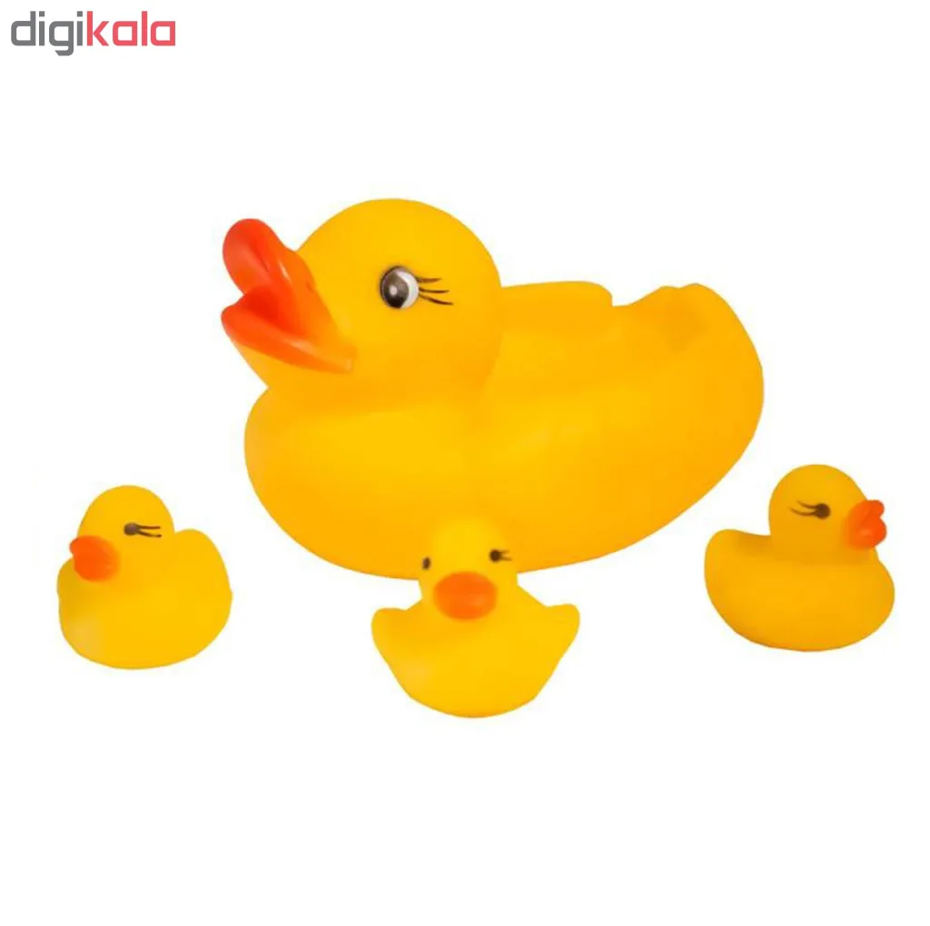 عروسک حمام طرح اردک کد 6_2101 مجموعه 4 عددی