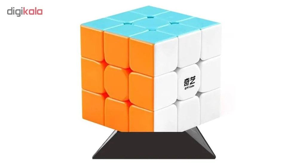 روبیک 3×3 تست هوش و بازی فکری کیو آی وای آی مدل EQY 503 استیکرلسس همراه پایه، تقویت تمرکز، سرعت عمل و هماهنگی چشم و دست مناسب کودک، نوجوان و بزرگسال