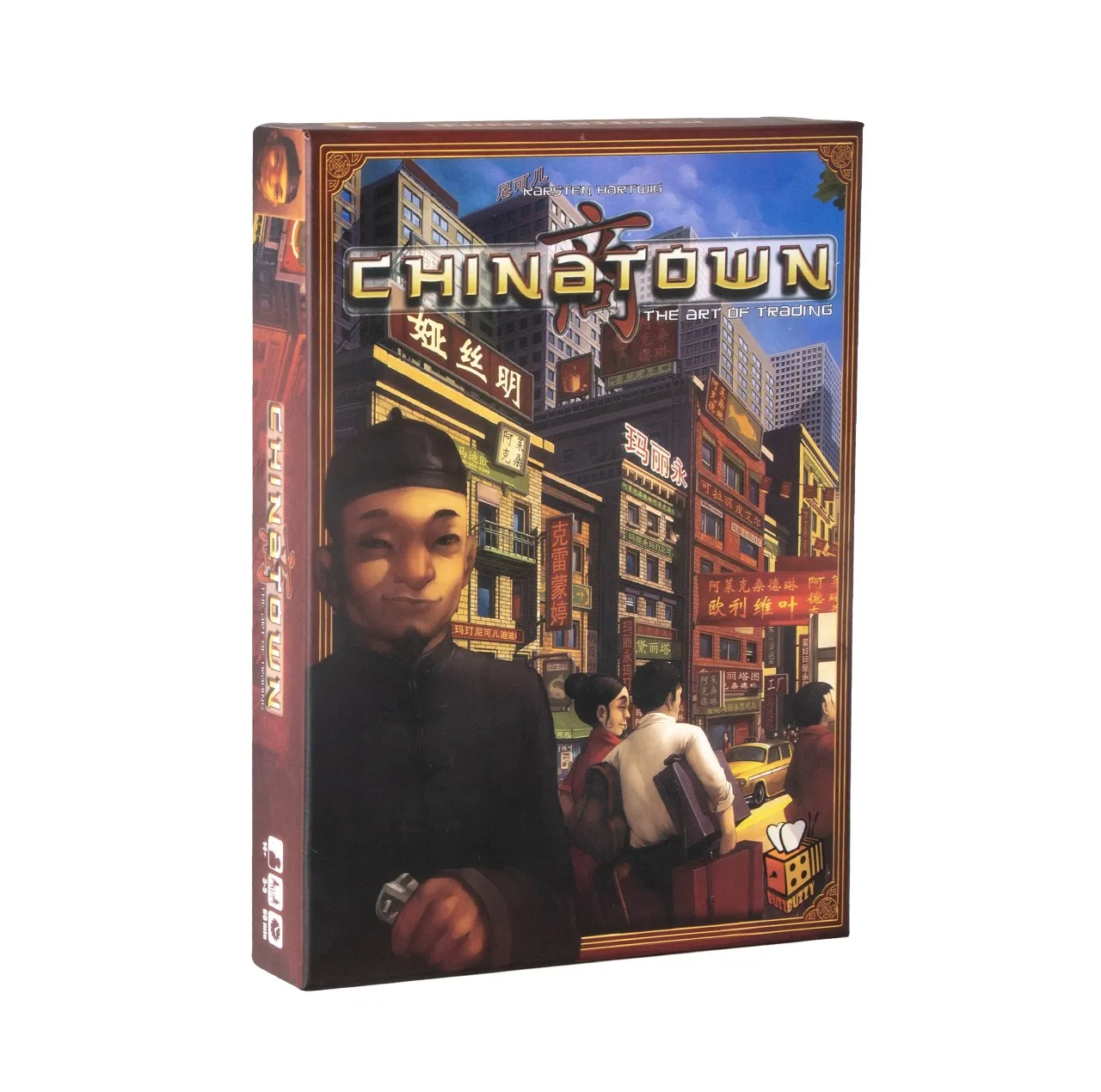بازی فکری بازبازی مدل Chinatown با مکانیزم مذاکره و چانه‌زنی، قابل بازی برای 3 تا 5 بازیکن، مناسب نوجوان و بزرگسال، بازی تخته‌ای استراتژیک با هدف مالکیت و امتیازدهی مناطق کاری