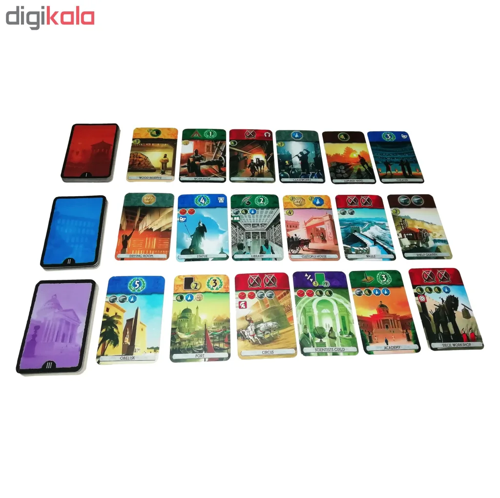 بازی فکری مدل 7Wonders Duel with Pantheon expansion