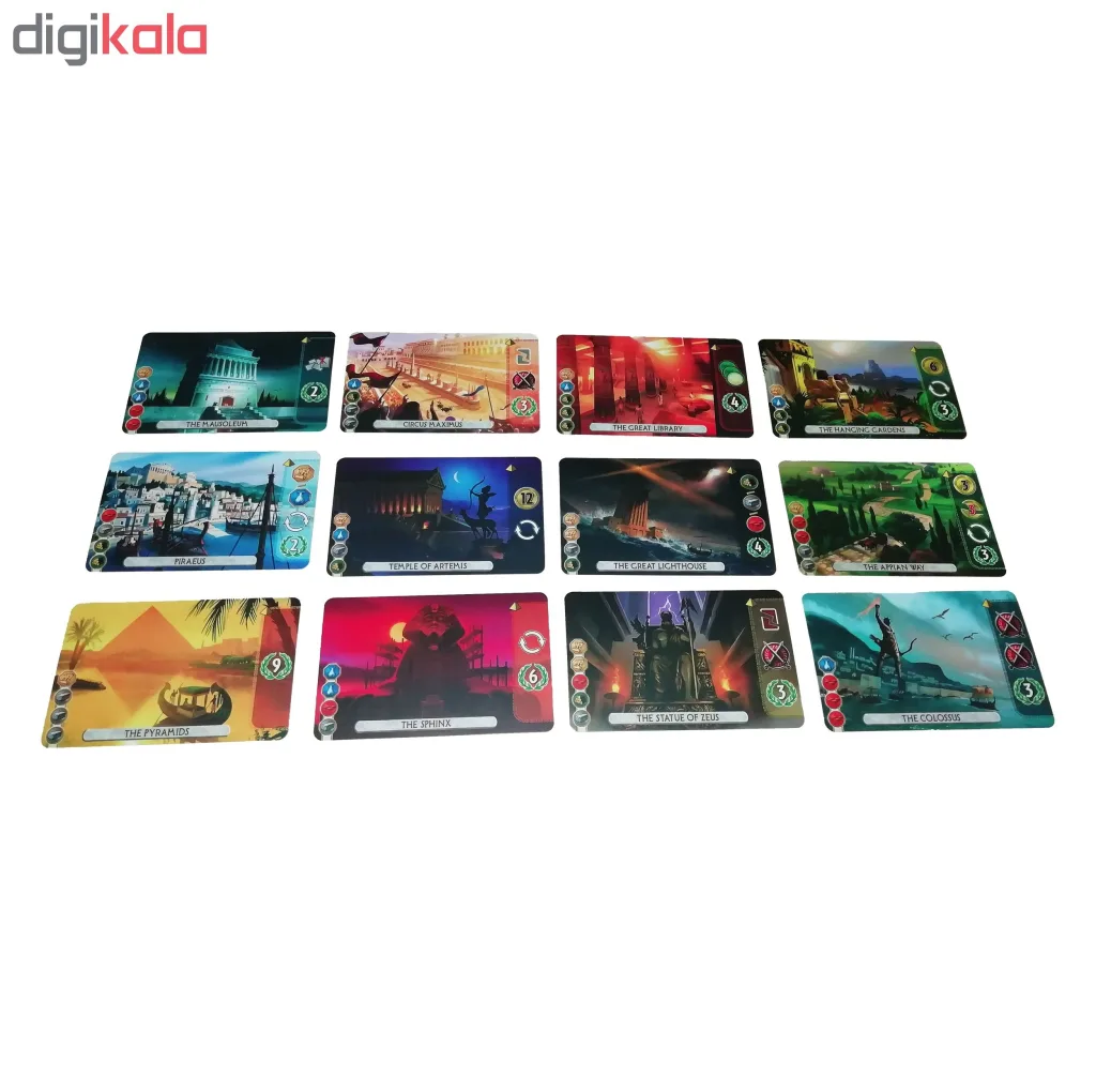 بازی فکری مدل 7Wonders Duel with Pantheon expansion