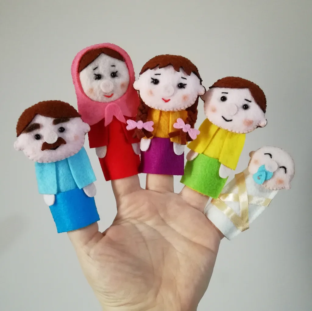 عروسک انگشتی مدل خانواده کد 5 بسته 5 عددی