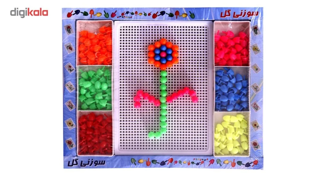 بازی فکری آموزش خلاقیت سوزنی گل مدل ترنم مناسب کودکان و نوجوانان، چندنفره 1 تا 6 نفر، درجه سختی آسان، تقویت مهارت‌های حرکتی، دقت و تمرکز، افزایش اعتماد به نفس، زمان بازی کمتر از 30 دقیقه