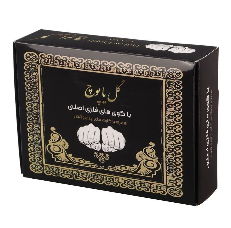 بازی فکری گروهی گل یا پوچ با گوی‌های فلزی و کارت‌های بازی، مناسب افزایش خلاقیت و رقابت تیمی، درجه سختی آسان، تولید داخل