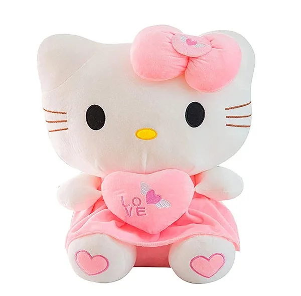 عروسک پولیشی مدل کیتی طرح Hello Kitty ارتفاع 27 سانتی متر