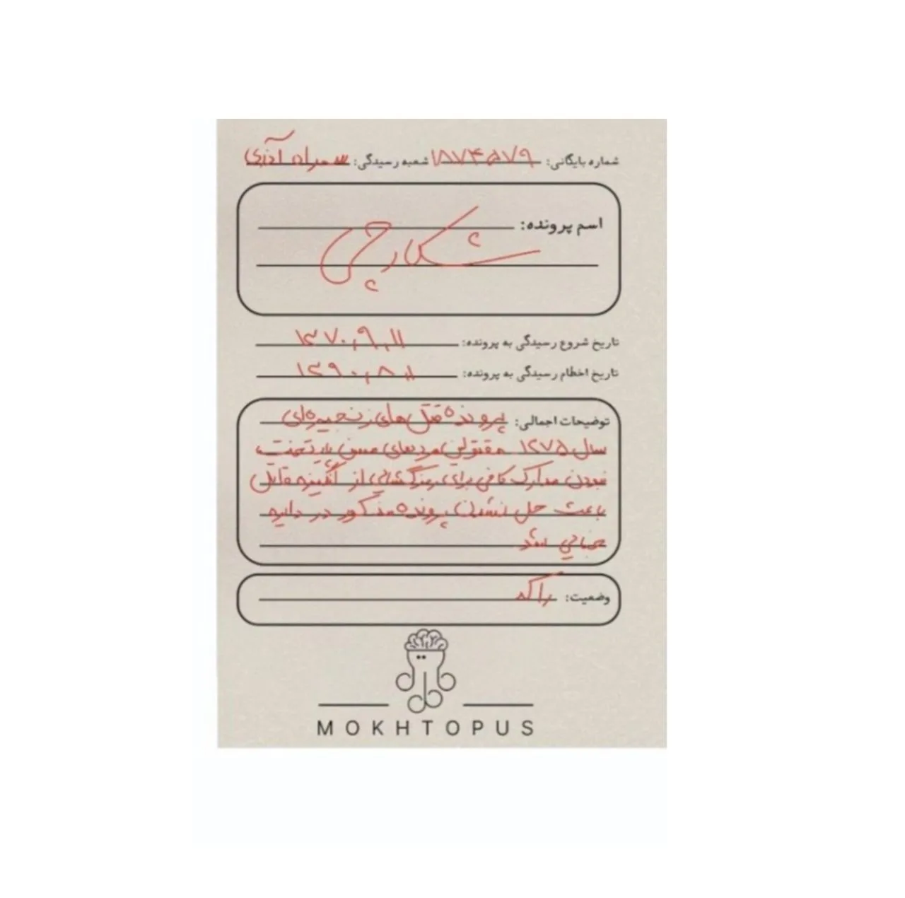 بازی فکری مدل  پرونده معمایی شکارچی