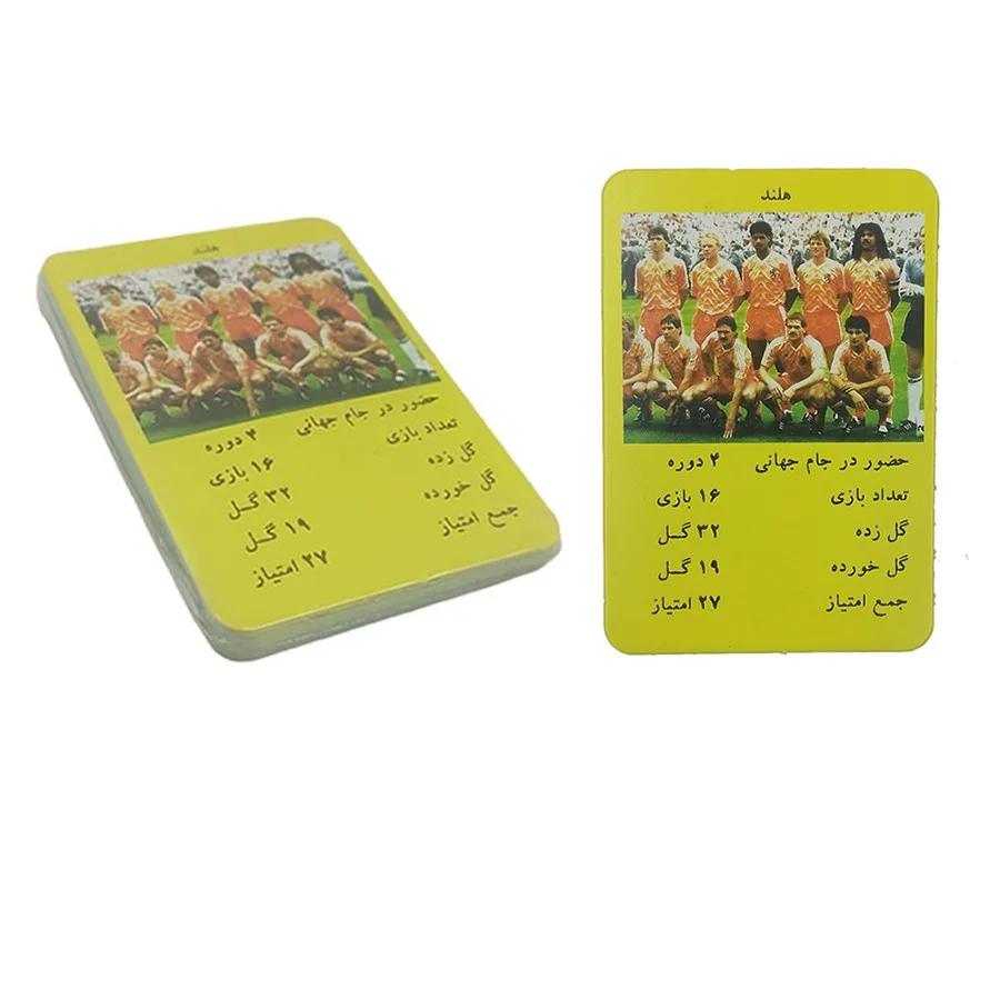 بازی فکری مدل کارت فوتبال مجموعه 48 عددی