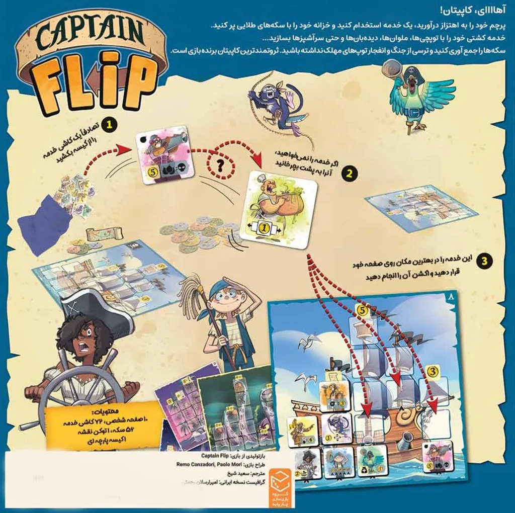 بازی فکری مدل کاپیتان فلیپ Captain Flip
