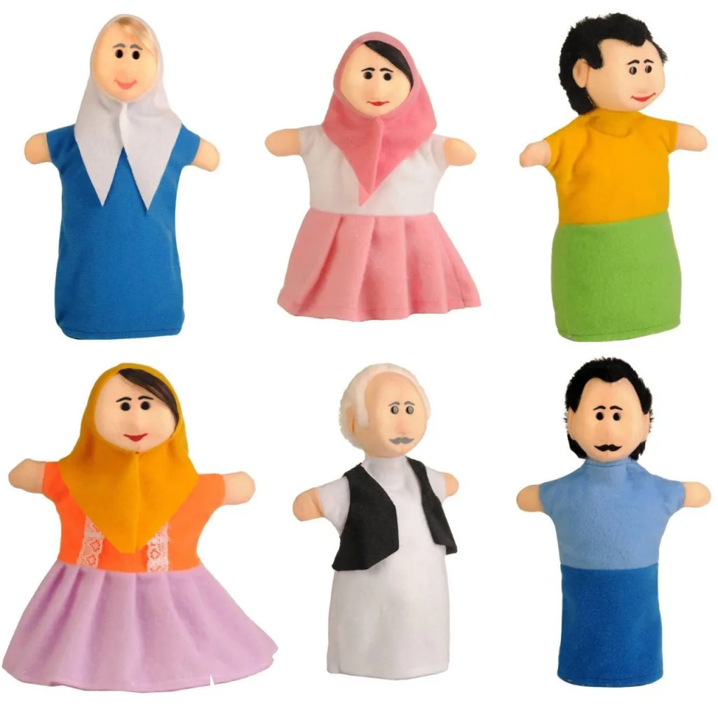 عروسک نمایشی شادی رویان مدل خانواده کد 3 مجموعه 6 عددی