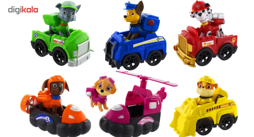 عروسک سگهای نگهبان مدل Paw Patrol Cars ست 12 تکه
