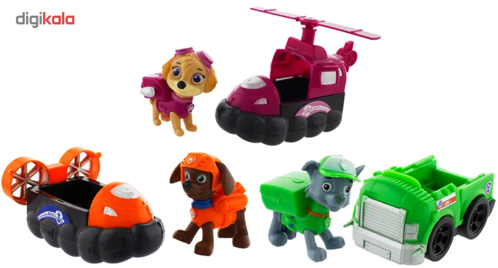 عروسک سگهای نگهبان مدل Paw Patrol Cars ست 12 تکه