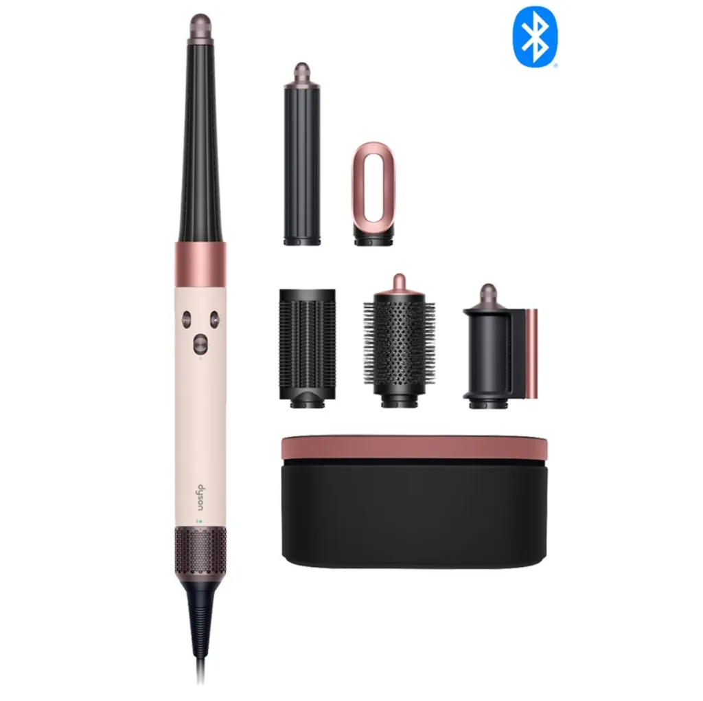 سشوار برس‌دار حالت‌دهنده 1300 وات دایسون مدل Airwrap id HS08 Straight+Wavy، موتور BLDC، وزن 630 گرم، دارای سری شانه‌دار، سری برس‌دار گرد پهن، کیف نگه‌دارنده، خشک‌کن ملایم، متمرکز‌کننده باریک، متمرکز‌کننده پهن با ویژگی فرکنندگی، صاف‌کنندگی، حجم‌دهندگی