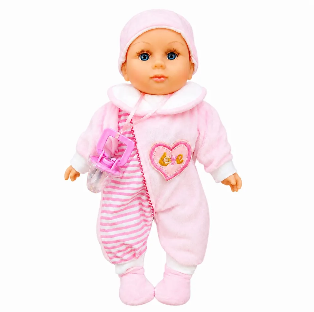 عروسک مدل موزیکال کد E021 نوزاد ارتفاع 33 سانتی متر