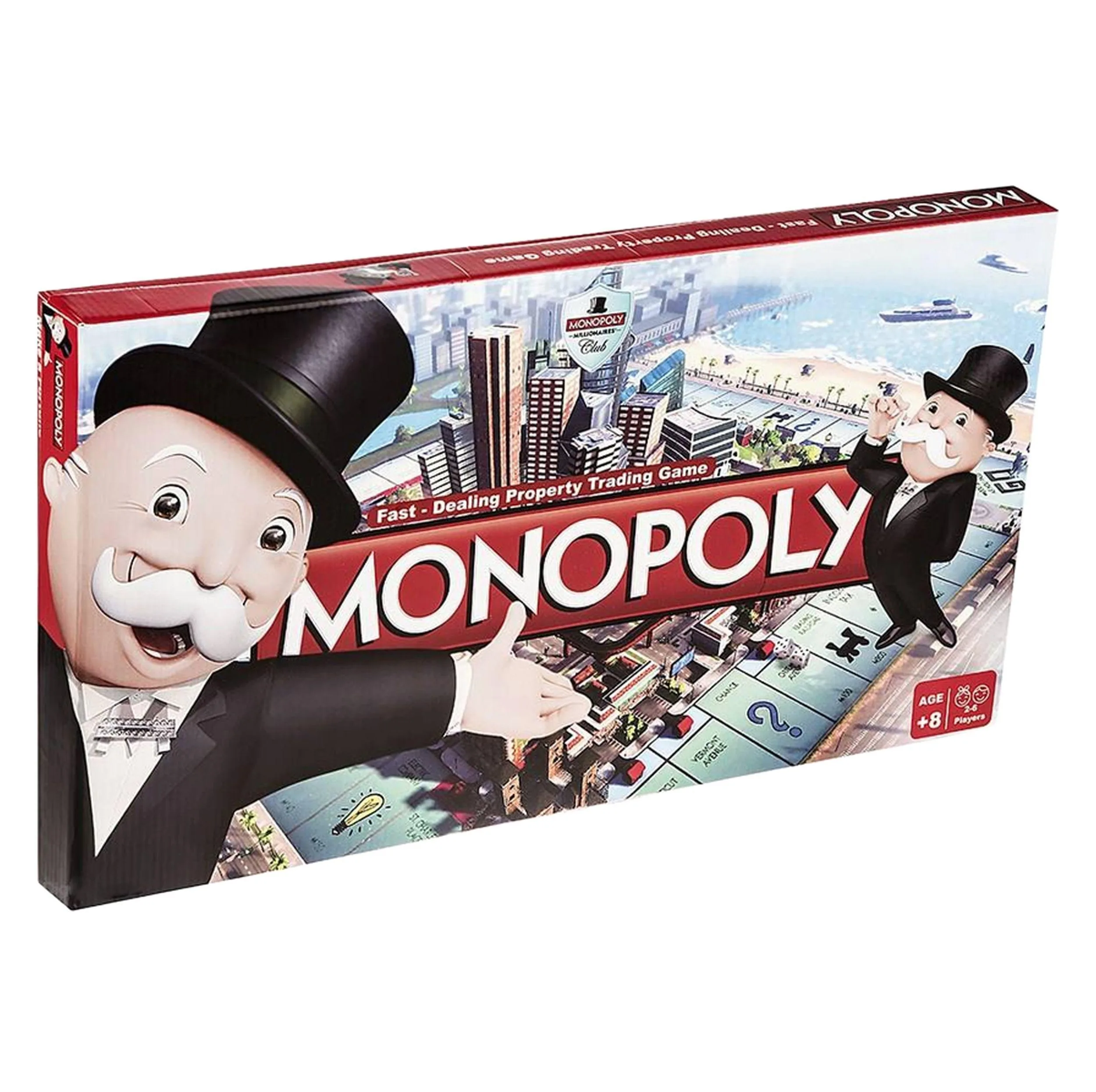 بازی فکری فکرآوران مدل Monopoly، بردگیم استراتژی گروهی 2 تا 6 نفر، مناسب بالای 8 سال، با آموزش سرمایه‌گذاری، یادگیری ارزش پول، تاس، مهره، کارت و اسکناس کاغذی، مدت بازی بیش از یک ساعت