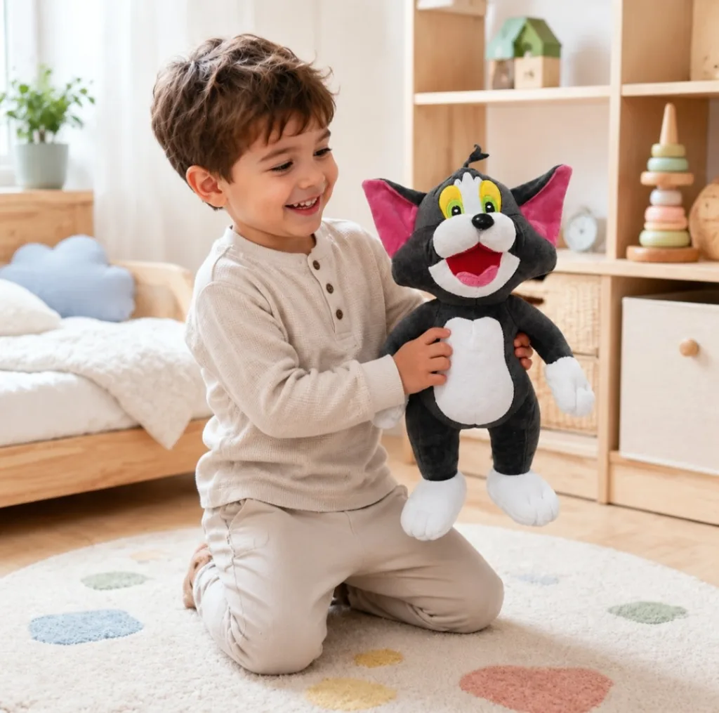 عروسک پولیشی مدل گربه تام کد nil0327 ارتفاع ۴۰ سانتی متر