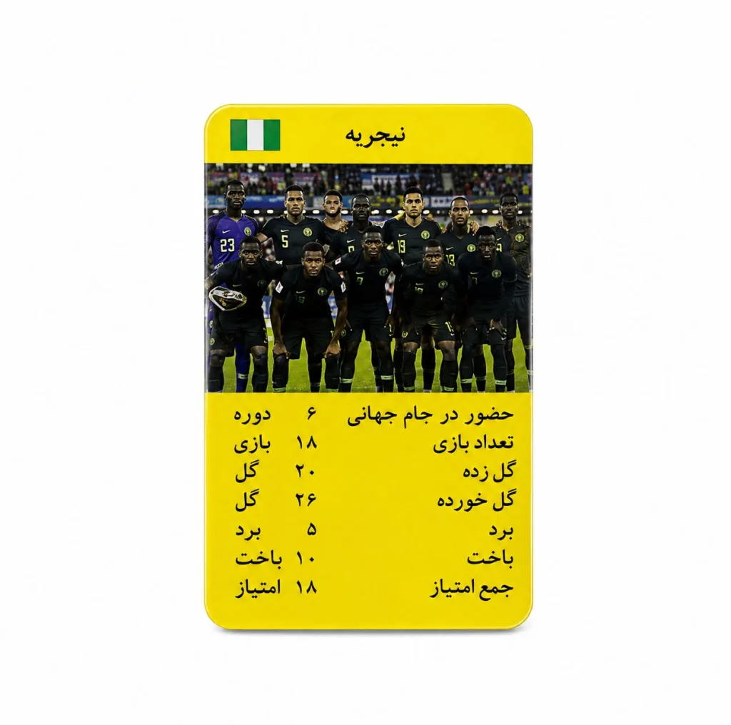 بازی کارتی مدل فوتبالی طرح نوستالژی دهه شصت بسته 24 عددی