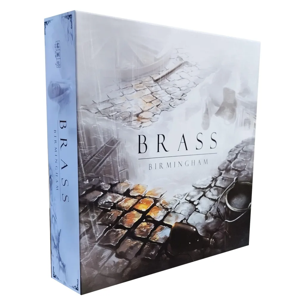 بازی فکری استراتژی اقتصادی برس بیرمنگام مدل BRASS BIRMINGHAM با امکان بازی 2 تا 4 نفر، مناسب بزرگسال و نوجوان، شامل کارت‌ها و قطعات چوبی، تاکتیک جمع‌آوری امتیاز و مدت زمان بازی بیش از یک ساعت