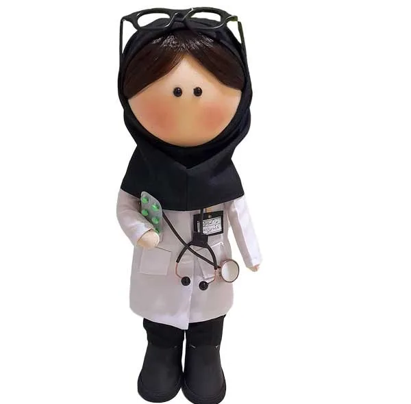 عروسک مدل روسی طرح خانم دکتر داروساز کد dg-22 ارتفاع 32 سانتیمتر