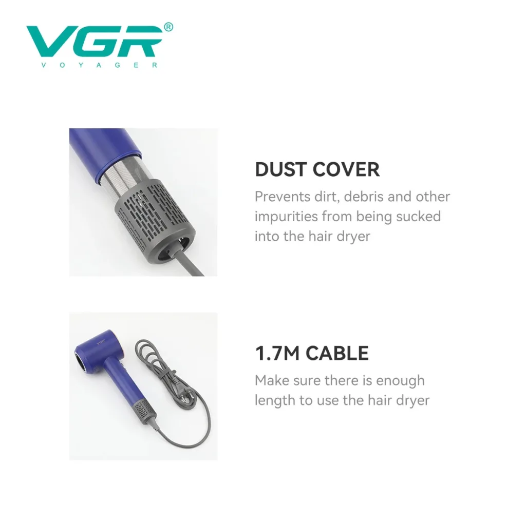 سشوار حرفه ای 1600 وات وی جی ار مدل v-445