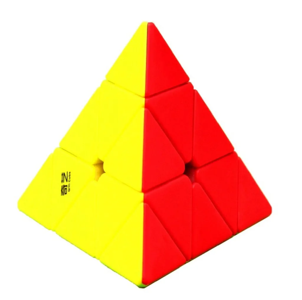 بازی فکری مدل مکعب روبیک طرح هرمی خود رنگ 3x3
