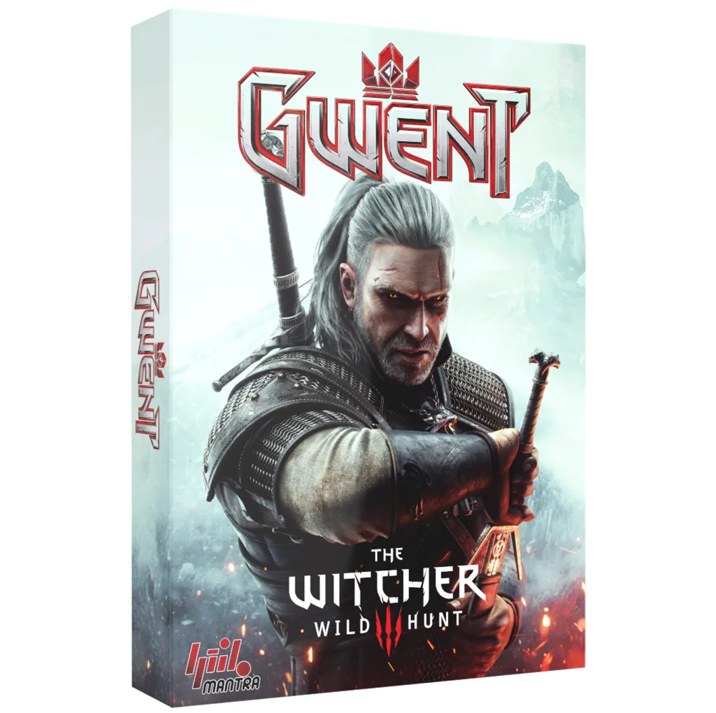 بازی فکری بردگیم مانترا مدل ویچر گوئنت WITCHER GWENT دو نفره استراتژی با کارت‌های سه فکشن Northern Realms، Monsters و Scoia’tael، مدت بازی کمتر از 30 دقیقه، درجه سختی متوسط، شامل 4 مهره پلاستیکی و دفترچه راهنمای فارسی