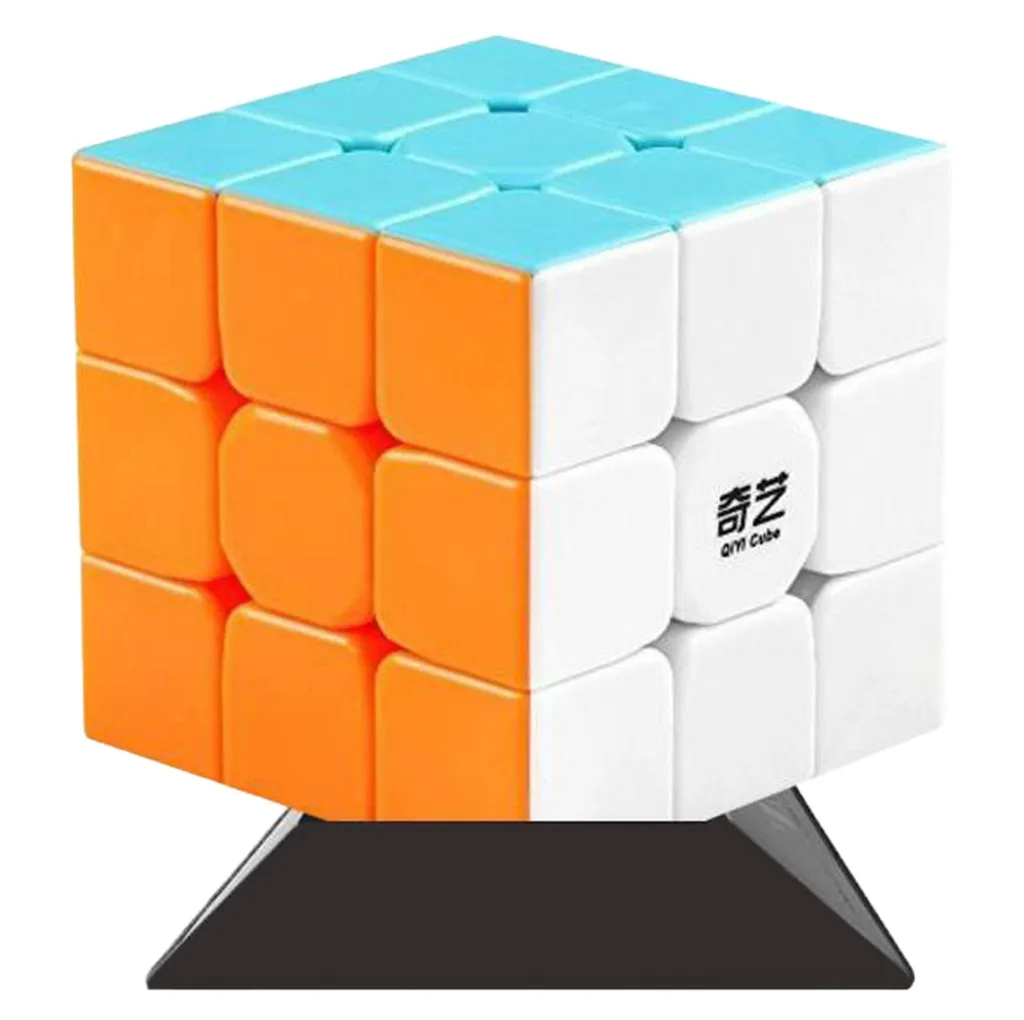 روبیک 3×3 تست هوش و بازی فکری کیو آی وای آی مدل EQY 503 استیکرلسس همراه پایه، تقویت تمرکز، سرعت عمل و هماهنگی چشم و دست مناسب کودک، نوجوان و بزرگسال